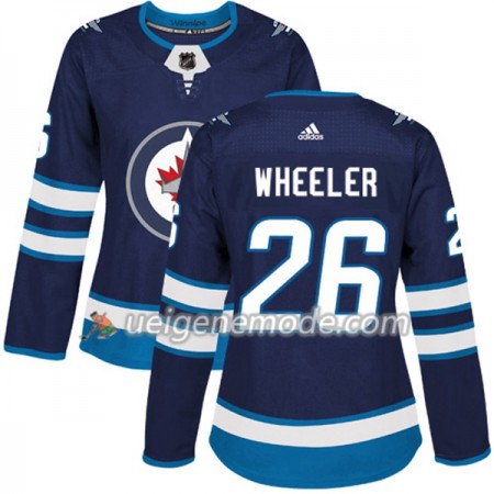 Dame Eishockey Winnipeg Jets Trikot Blake Wheeler 26 Adidas 2017-2018 Marineblau Authentic